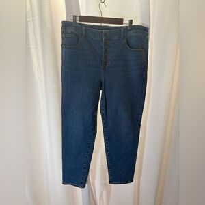 Talbots Everyday Relaxed Jean in Erie Wash size 14‎ Button Fly EUC 486